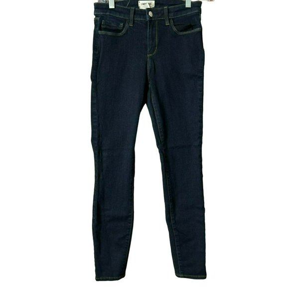L'Agence Women's Midnight Margot High Rise Skinny Jeans Size 24 EUC